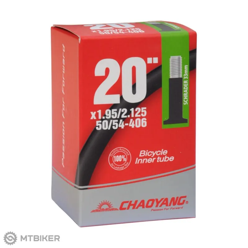 Livrare gratuită Cameră Chaoyang 20x1.95-2.125", valvă auto 33 mm