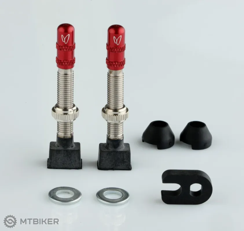 Reducere de preț Valve tubeless Effetto Mariposa Caffe, 40 mm, argintiu/roșu