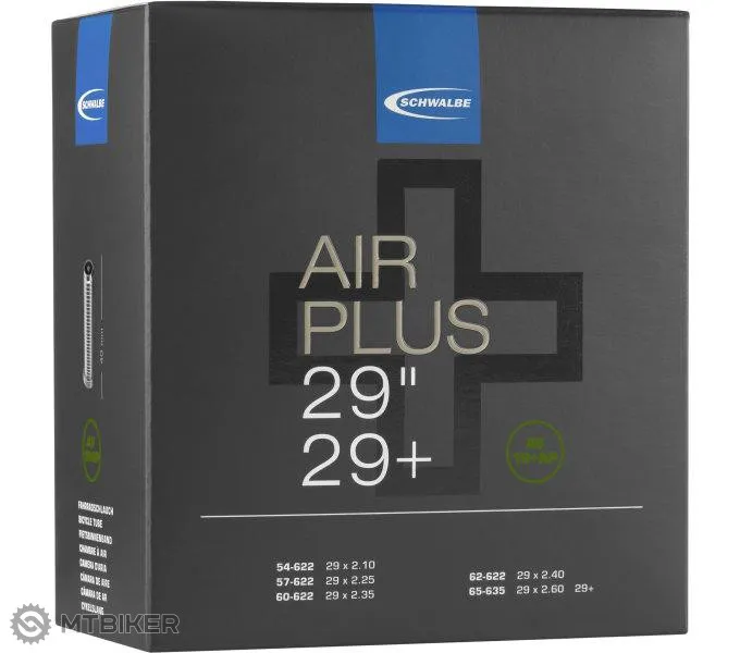Cameră Schwalbe Air Plus 29 x 2.10 - 2.50", valvă auto 40 mm Retur ușor