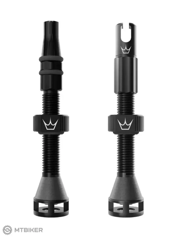 Cumpără online Valve tubeless Peaty's Holeshot Fast Flow, 42 mm, negru