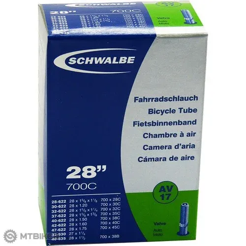 Cameră Schwalbe 700 x 28 - 45C, valvă auto 40 mm Transport gratuit