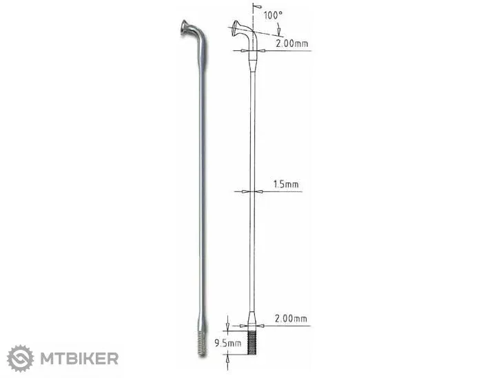 Expediere rapidă Spiță Sapim Laser, argintie - 294 mm
