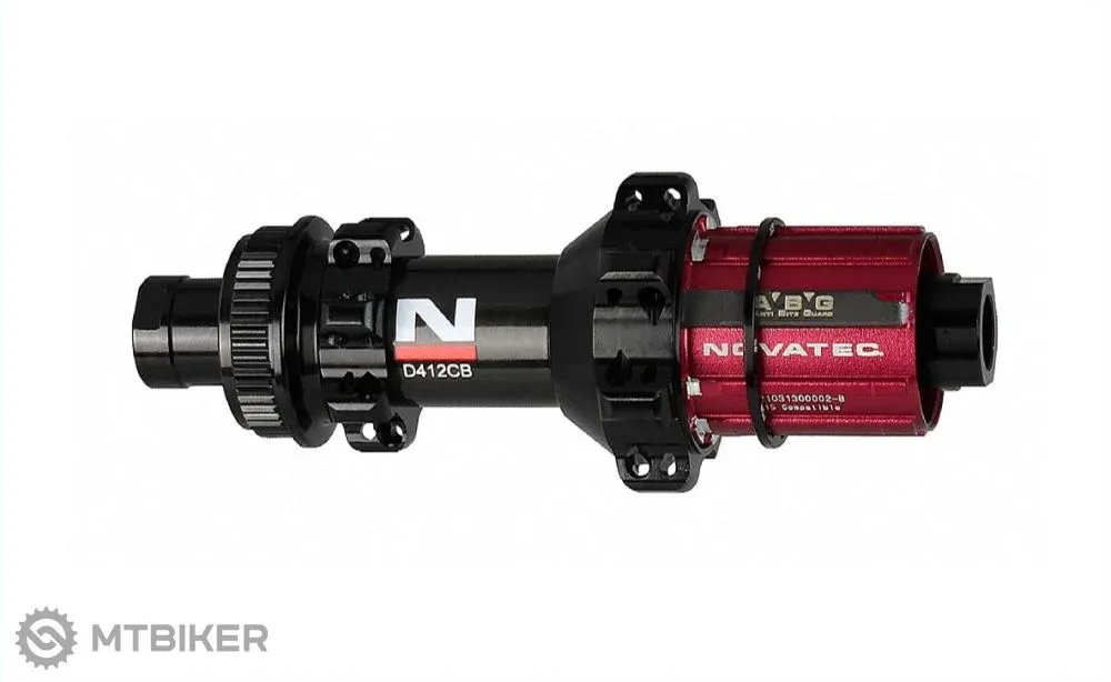 Doar azi Butuc spate Novatec D412CB-CL-X12-A6A-ABG-11S, 6 găuri, 28 găuri, 12x142 mm, Shimano HG, OEM