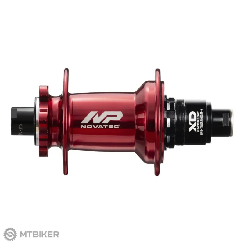 Plată securizată Butuc spate Novatec XD602SB/A-B12-S11 Boost, 32 găuri, 12x148 mm, 6 găuri, SRAM XD, roșu, OEM