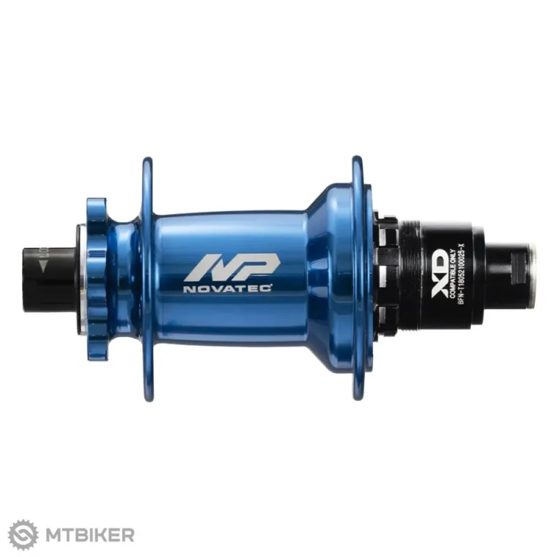 Butuc spate Novatec XD602SB/A-B12-S11, 6 găuri, 32 găuri, 12x148 mm, Sram XD, anodized blue, OEM Preț redus