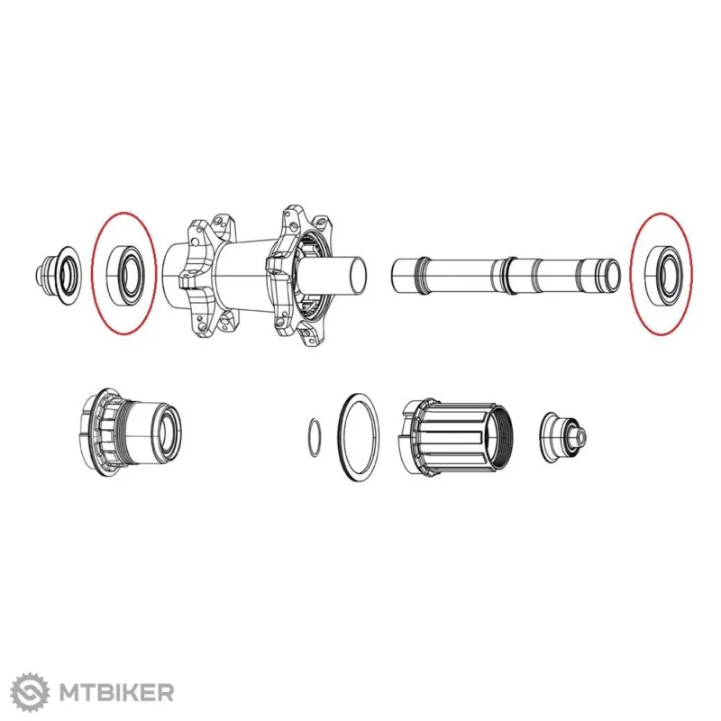Rulmenți Zipp pentru butuc COGNITION DISC BRAKE NSW (față sau spate), 1 pereche Retur ușor