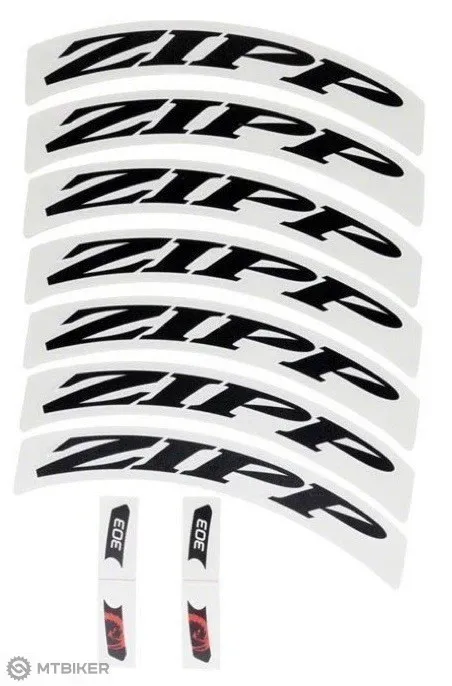 Set autocolante Zipp pentru jantă 303 negru Lichidare de stoc