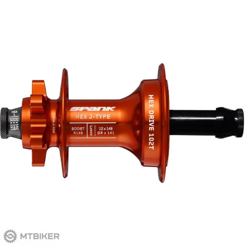 Butuc spate SPANK HEX J-TYPE Boost R148, 32H, Orange (fără casetă) Ofertă limitată
