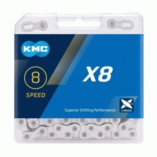 Lant KMC X8 Silver-Silver Plată sigură