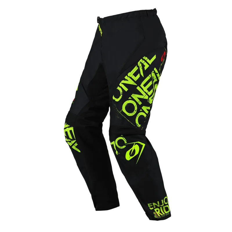 Preț redus Pantaloni motocross O'NEAL ELEMENT STATIC BLACK/NEON YELLOW V.25 - 30