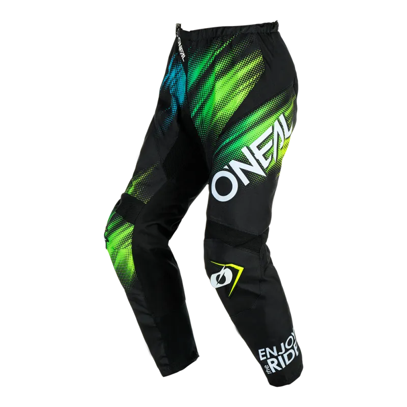 Chilipir Pantaloni motocross O'NEAL ELEMENT VOLTAGE BLACK/GREEN - 32
