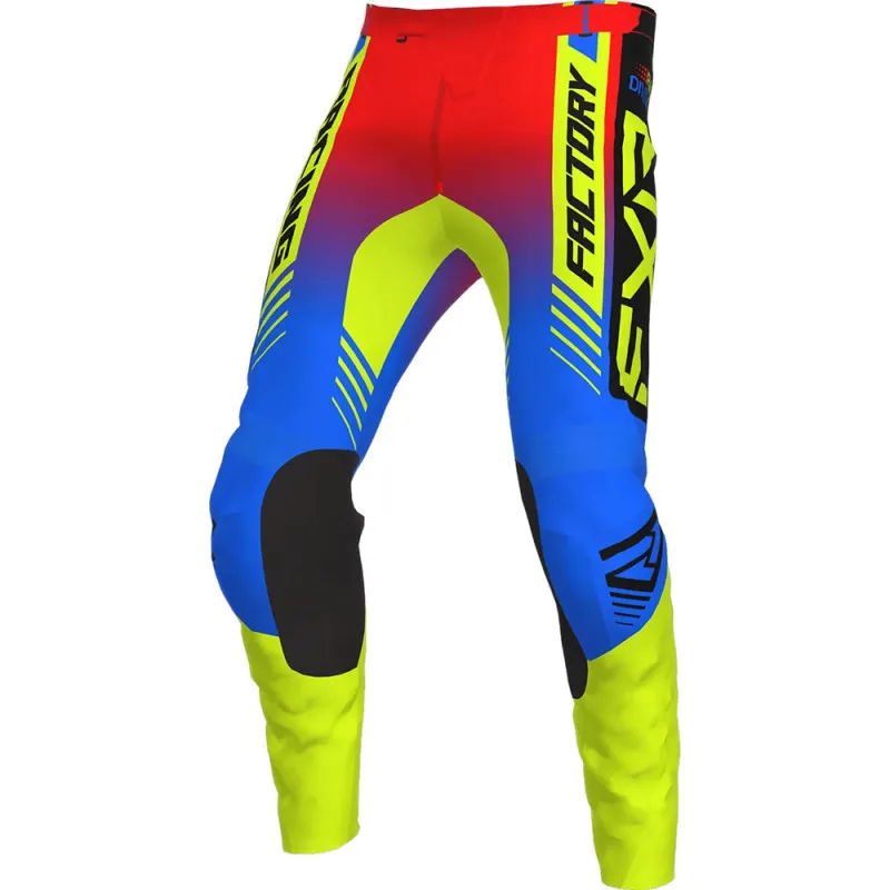 Ofertă exclusivă Pantaloni motocross pentru copii FXR clutch pro yth MX23, Rosu/Albastru/Galben - 24 - 8/10