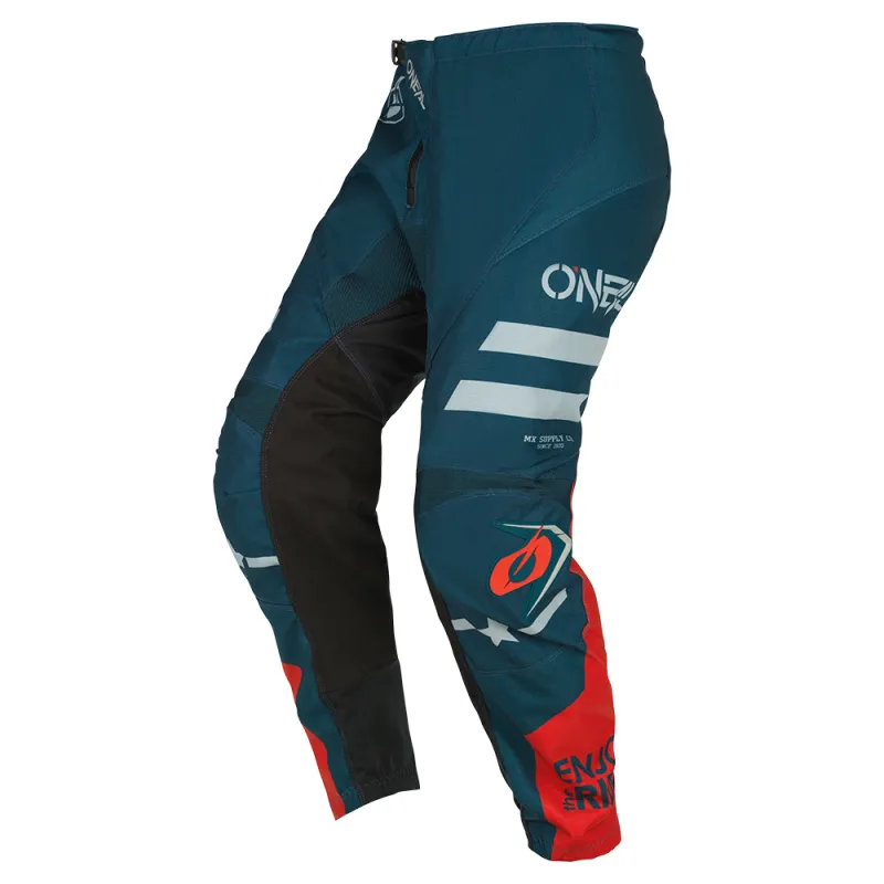 Pantaloni motocross O’NEAL ELEMENT SQUADRON V.22 TEAL/GRAY - 42 Premium