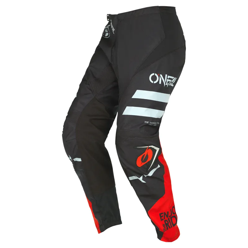 Reducere specială Pantaloni motocross pentru copii O'neal element squadron V.22, Negru/Rosu - 24 - 8/10