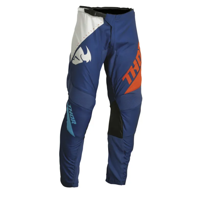 Pantaloni motocross pentru copii Thor youth sector edge, Albastru/Portocaliu Ofertă de sezon