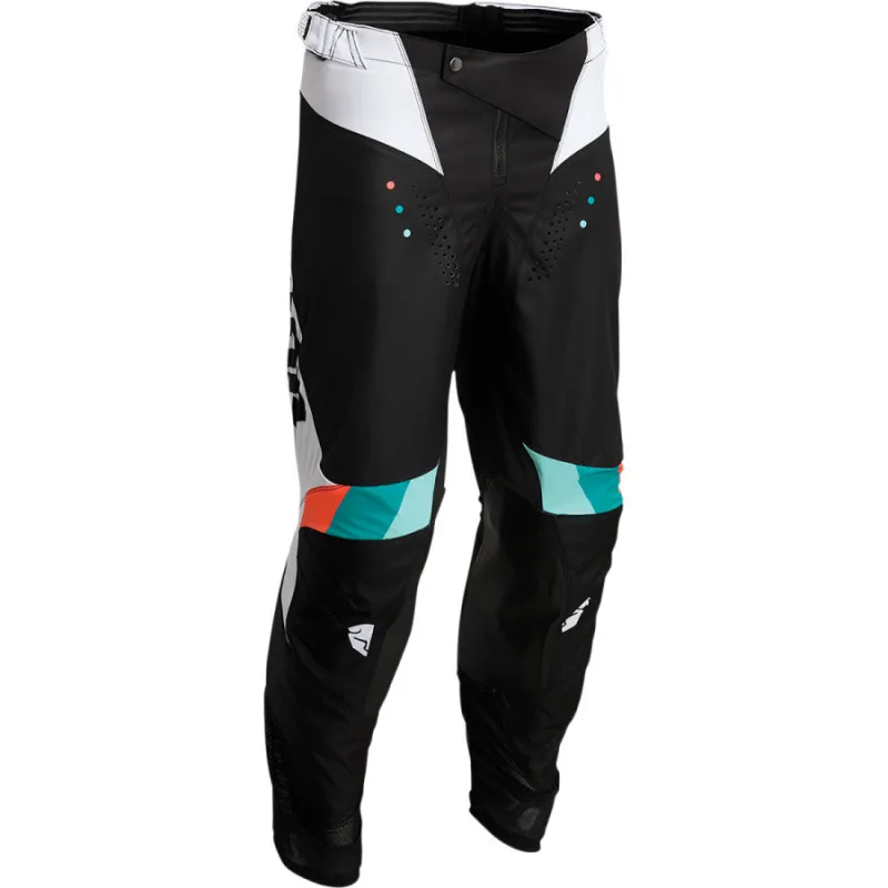 Lichidare de stoc Pantaloni motocross Thor pulse react, Negru/Alb - 38