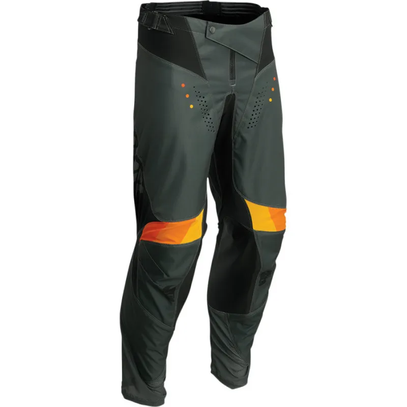 Cel mai vândut Pantaloni motocross Thor pulse react, Negru/Portocaliu - 32