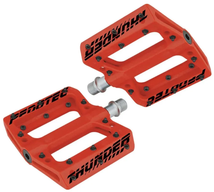 Preferatul clienților Pedotec Thunder 183 Nylon Flat Platform Pedal(rosu)