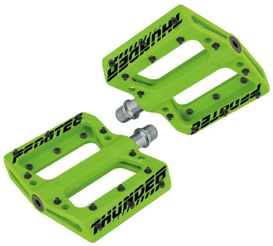 Pedotec Thunder 183 Nylon Flat Platform Pedal(verde) Noutate