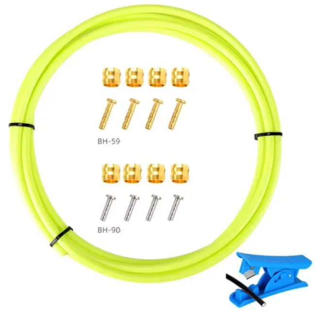 Ieftin Conducta (furtun) frana hidraulica 2500mm + accesorii(verde)