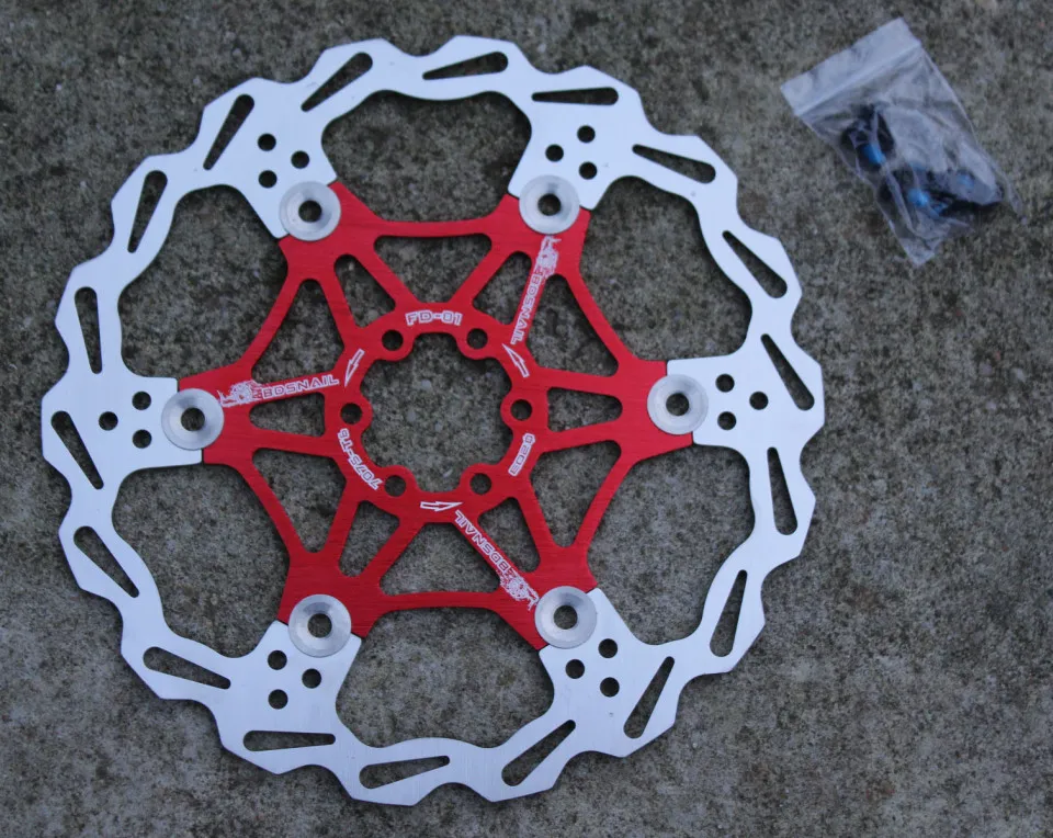 Nu rata Snail Floating CNC 2-piece Disc Rotor - 203mm rosu