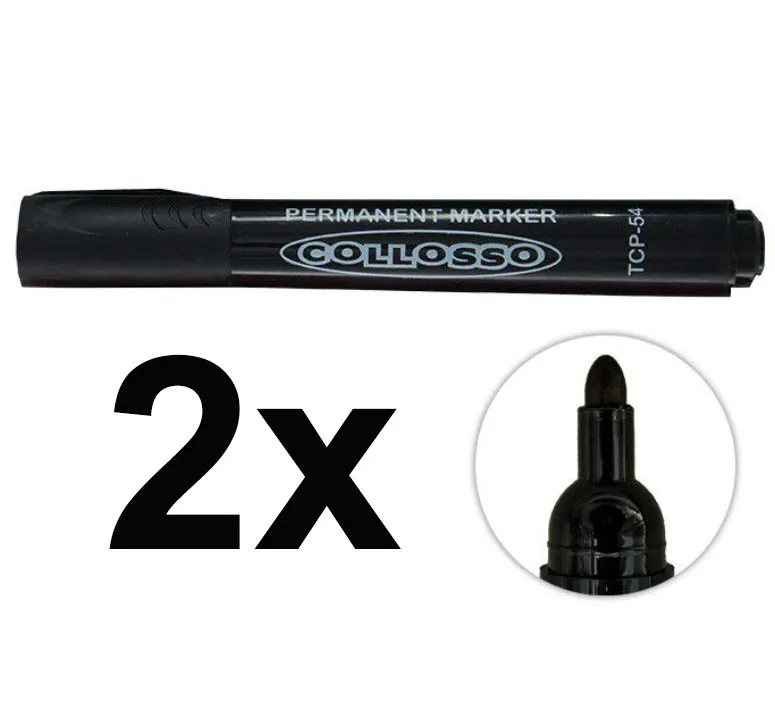 Ofertă specială Capitol Black Permanent Marker - marker 0.9mm - set 2 buc.