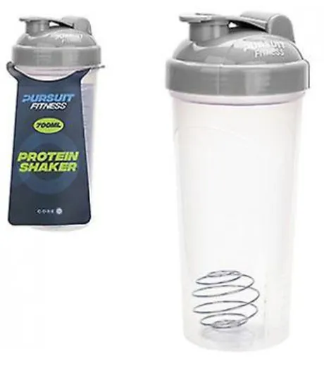 Livrare gratuită Pursuit Fitness 700ml proteina Shaker Sticla - Gri