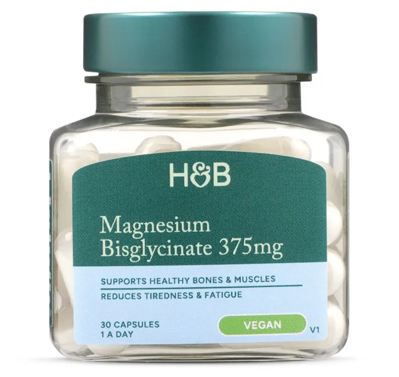 Holland & Barrett Magnesium Bisglycinate 375mg 30 Capsule Reduceri