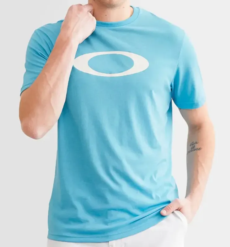 Ofertă exclusivă Tricou Oakley O-Bold Ellipse albastru deschis - marime L