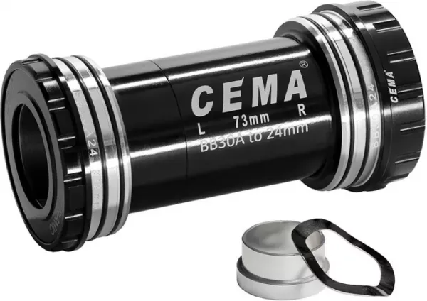 Disponibil imediat BUTUC PEDALIER CEMA BB30A INTERLOCK BLACK Sram GXP, Rulment Ceramic SG3, 22-24mm