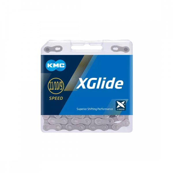 Plată sigură LANT KMC X-GLIDE CUES 9/10/11 VITEZE GRI 118 zale