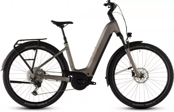 Preț promoțional BICICLETA ELECTRICA CUBE NURIDE HYBRID PRO 800 EASY ENTRY FLASHSTONE CHROME 2026 62cm
