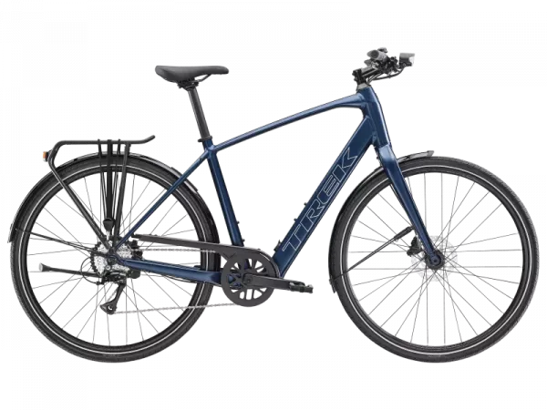 Vezi acum Bicicleta electrica Trek FX+ 2 SO LT Satin Mulsanne Blue XL