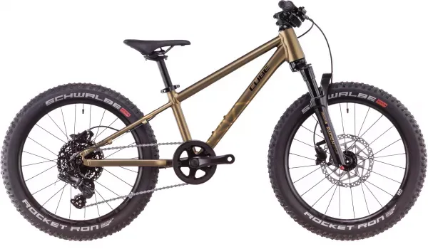 BICICLETA CUBE REACTION 200 TM GOLDENLIME BLACK 2025 roti 20" Comandă acum