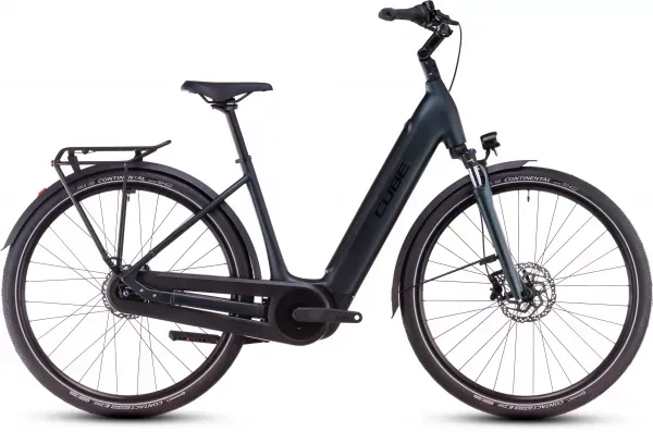 Ultima șansă BICICLETA ELECTRICA CUBE SUPREME RT HYBRID COMFORT EX 500 EASY ENTRY VIRIDIAN BLACK 2025 cadru 58cm - roti 28"