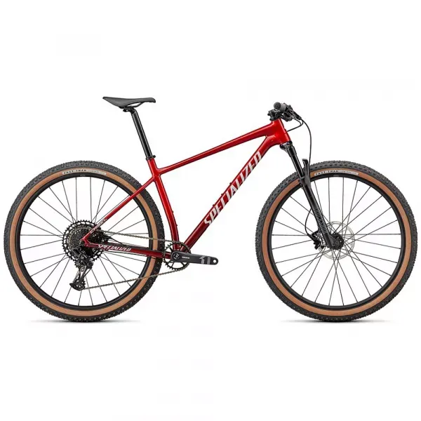 Discount BICICLETA SPECIALIZED CHISEL COMP - GLOSS RED TINT FADE OVER BRUSHED SILVER M