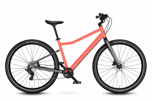 BICICLETA COPII WOOM EXPLORE 6 NEON CORAL 26inch Ofertă exclusivă