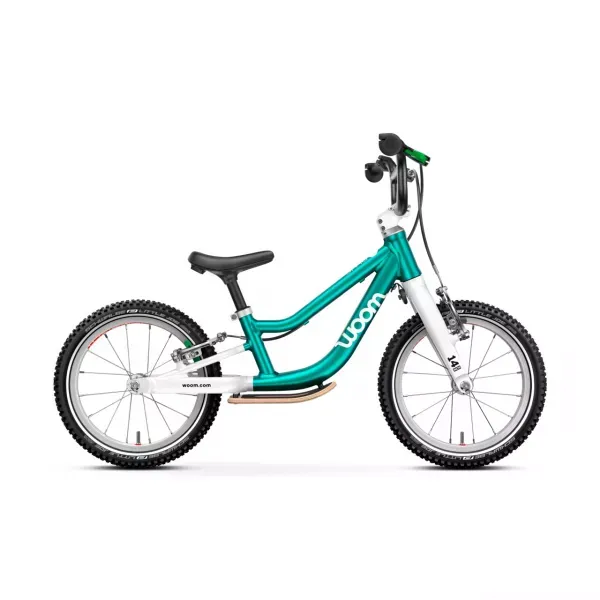 BICICLETA COPII WOOM GO 1 PLUS METALLIC PETROL 14inch Ieftin
