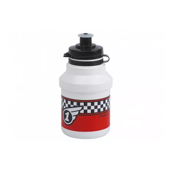Promoție BIDON POLISPORT 350ML RACE CU CLIP-ON + SUPORT RACE ALB-ROSU