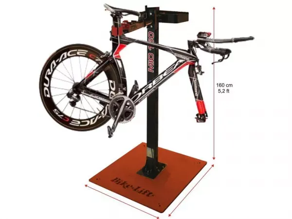 Livrare gratuită STAND REPARATIE BICICLETA BIKE LIFT WITH BASE MIO-150 FULL OPTIONALS Negru/Rosu