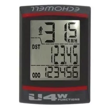 Ofertă limitată CICLOCOMPUTER ECHOWELL U4W WIRELESS GRI, MARGINE TRANSPARENTA