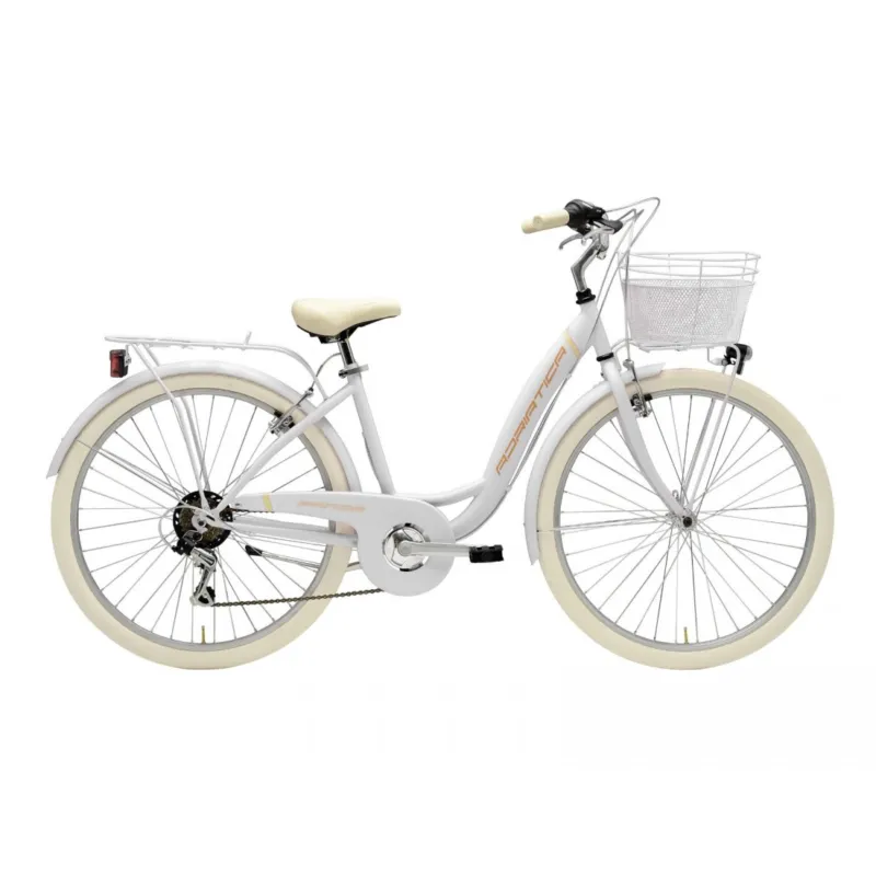 Bicicleta Adriatica Panda 26 Lady 6V Alba 42 cm Livrare gratuită