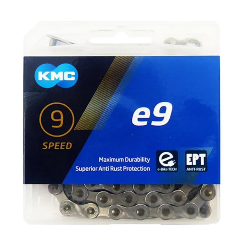 Premium Lant KMC E9 EPT 9 Viteze 133 zale Ebike Argintiu
