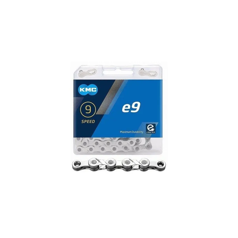 Retur gratuit Lant KMC E9 Silver 9 viteze 122 zale Ebike Argintiu