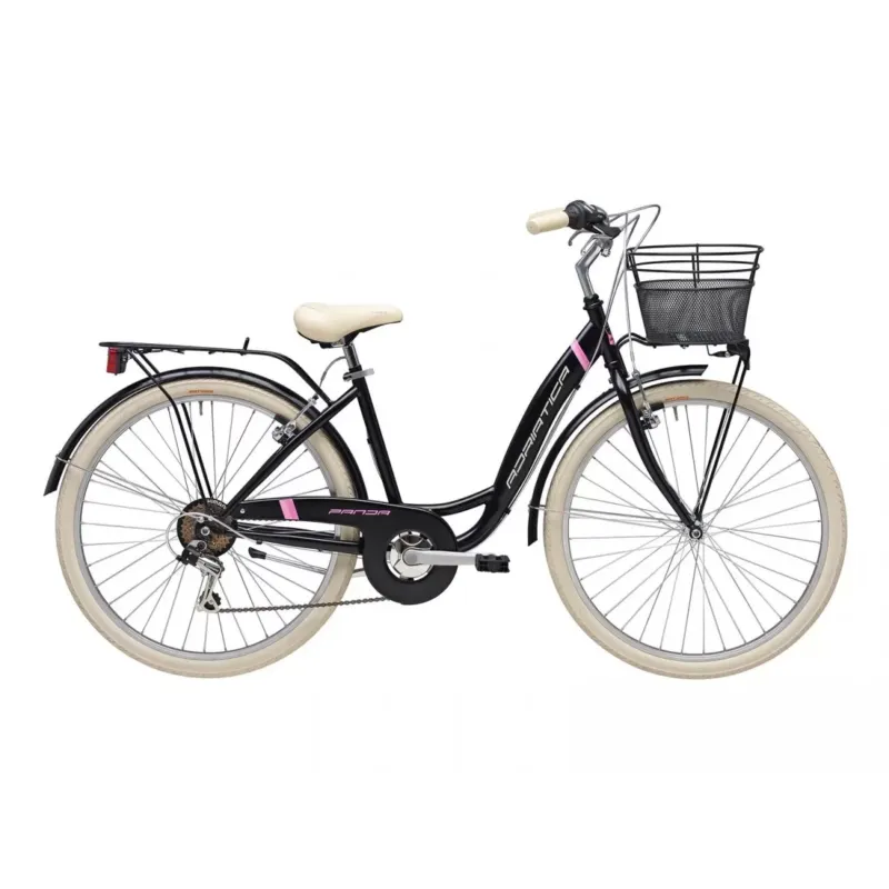 Bicicleta Adriatica Panda 26 Lady 6V Negru Mat 42 cm Retur ușor