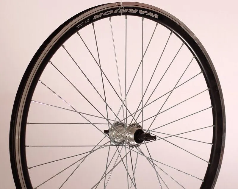 Roata spate bicicleta 26(559), JANTA DUBLA WARRIOR NEGRU, BUTUC ALU FILET Ieftin