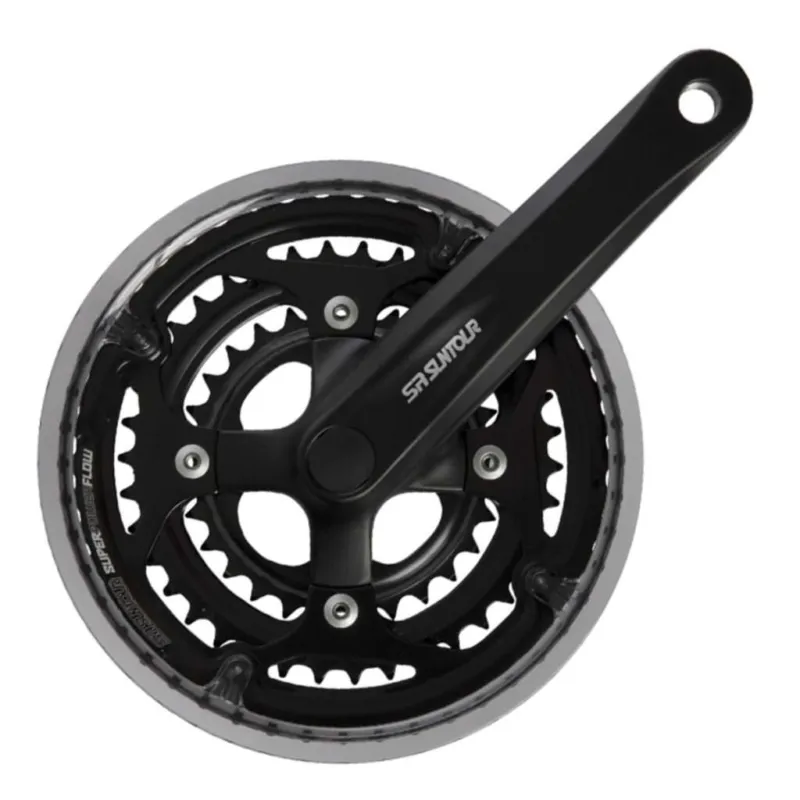 Angrenaj pedalier SR Suntour – XCE-T318-PBBG, 48/38/28T, 175mm Reducere extra