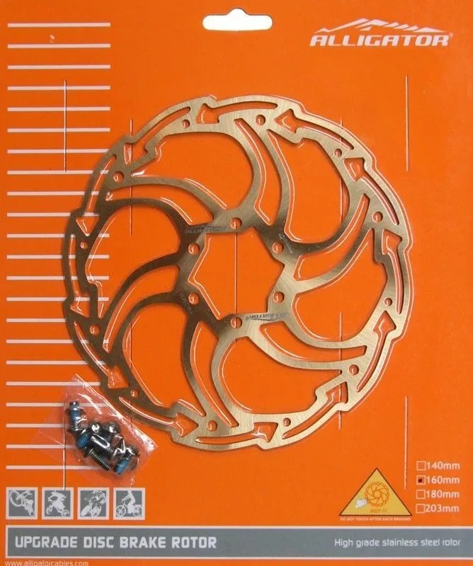 Disc frana bicicleta – ALLIGATOR – MOTION, R24TI, 160, suprafata titan-nitrit Retur ușor