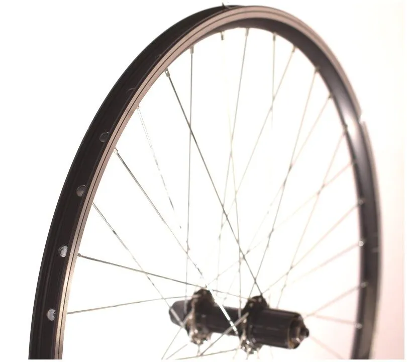 Livrare gratuită Roata spate bicicleta 26″(559), janta dubla Mach negru , butuc casetat Quando QR