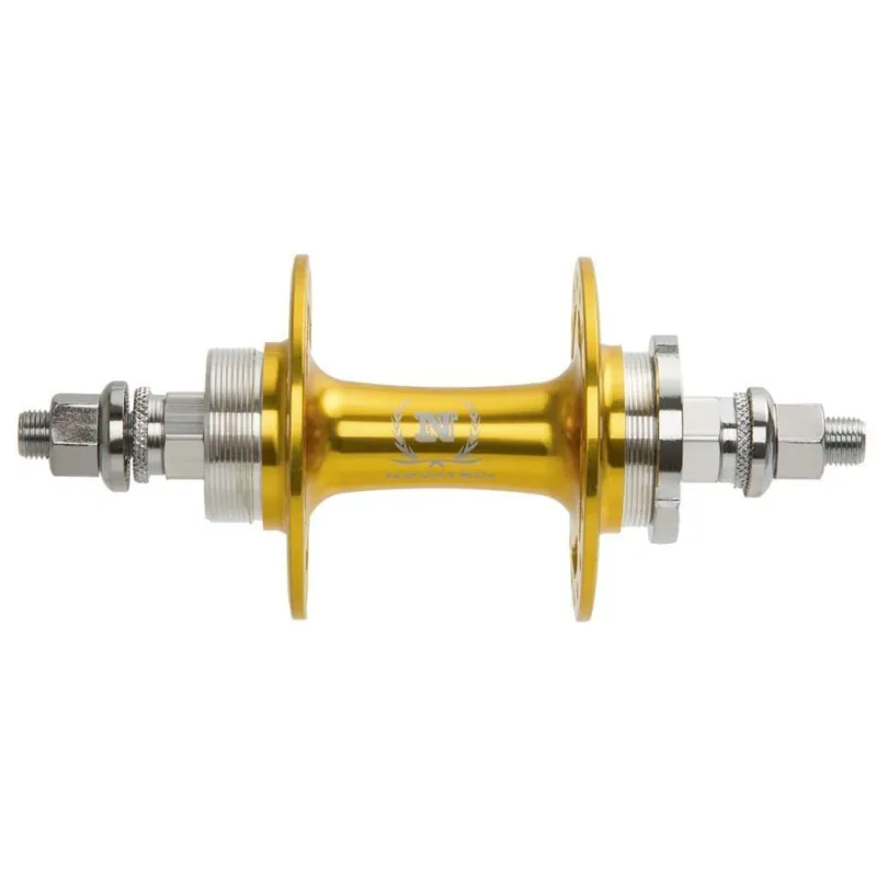 Premium Butuc spate bicicleta NOVATEC A166SBT FREE/FIXED ( FLIP-FLOP ) 32H FLANSE INALTE GOLD